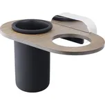 BISK Erga Bergen, dvojitá sklenice na kartáček, chrom-hnědá, ERG-07065