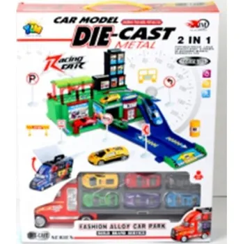 autíčko Parkoviště - nákladní auto autopřepravník kufřík s auty