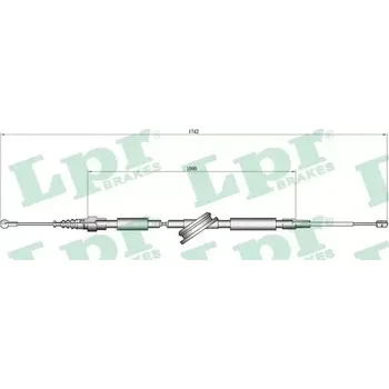 Lanko parkovací brzdy LPR Tažné lanko parkovací brzdy LP C0048B