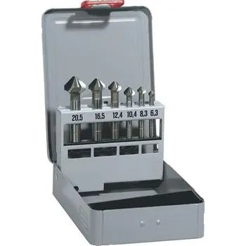 Příslušenství k nářadí MAYKESTAG kuželový záhlubník-sada DIN335C Z=3 HSS rozdílné ostří 6-dílná