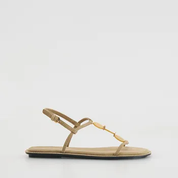 Dámské sandále Reserved - Semišové sandály s detaily - béžová - 332CR-80X - 332CR-80X-37