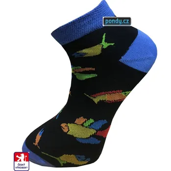 Pánské ponožky DESIGNOVÉ snížené ponožky "RYBIČKY" 45-47 Mix barev