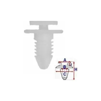 Lišta karosérie ROMIX Příchytka pro boční lišty - 10 ks RO 12408