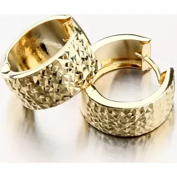 Náušnice Dámské náušnice žluté zlato 585 oboustranné kruhy PKL22-045