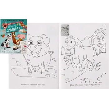 Cizí jazyk Zošit Nalep a vymaľuj Milujeme zvieratá SK verzia 21x28cm