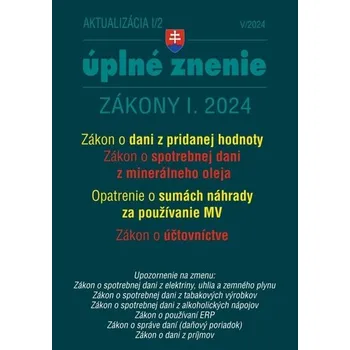 Aktualizácia I/2 2024 – daňové a účtovné zákony