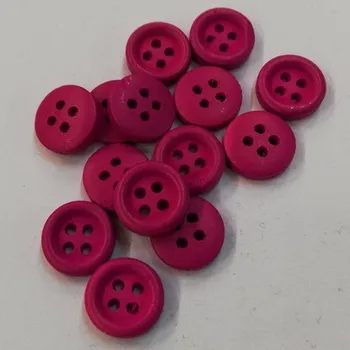 Knoflík Dřevěný knoflík fuchsiový