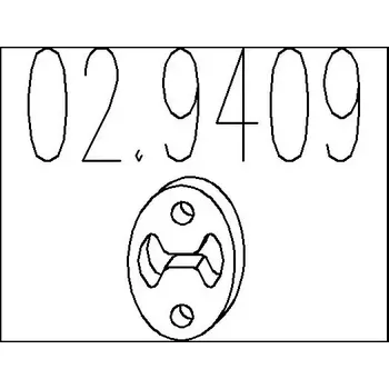 Auto-moto MTS Zarážka tlumiče výfuku MTS 02.9409