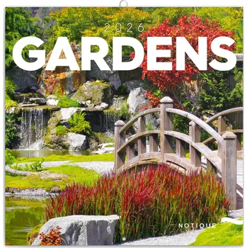 Kancelářské potřeby NOTIQUE Poznámkový kalendář Zahrady 2026, 30 x 30 cm
