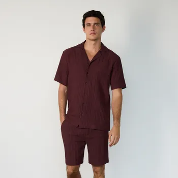 Pánské oblečení Reserved - Mušelínové kraťasy - hnědá - 394BK-83X - 394BK-83X-S