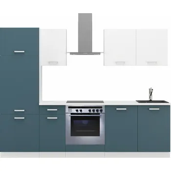 Kuchyňská linka Nábytek PEGAS s.r.o. Kuchyňská linka TONI 260 cm, Skagerrak/Bílá