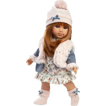 Panenka Llorens 53555 Nicole - realistická panenka s měkkým látkovým tělem - 35 cm