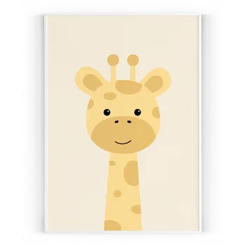 Plakát Plakát / Obraz Žirafa A4 - 21 x 29,7 cm Tiskové plátno