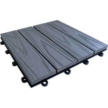 Terasové prkno ASKO a.s. Dlaždice terasová WPC COEX, šedá, 30x300x300mm