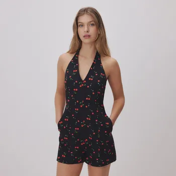 Dámské šaty Reserved - Overal s&nbsp;příměsí lnu - černý - 647EH-99X - 647EH-99X-M