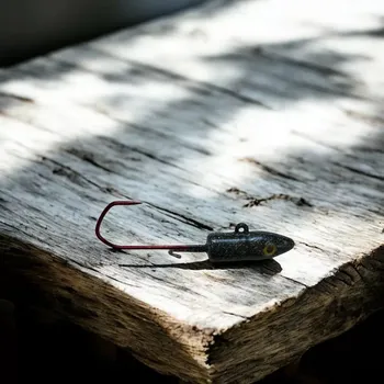 Rybářský háček JIGOVÁ RYBÍ HLAVA TORPEDO 35G-ČERNÁ S GLITREM 5KS