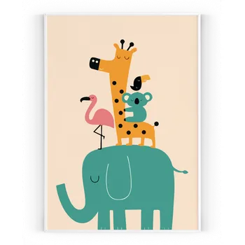 Plakát Plakát / Obraz Zvířátka Pololesklý saténový papír A4 - 21 x 29,7 cm