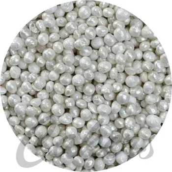Čokoláda Cukrovo-rýžové perly bílé perleťové 3-4 mm,50g