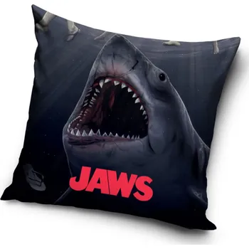 Polštář Dekorační polštářek Čelisti Žralok útočí