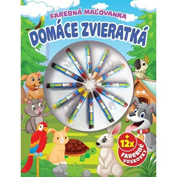 Cizí jazyk Domáce zvieratká Farebná omaľovanka