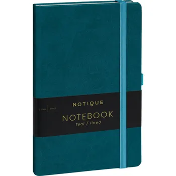 Blok Notes Tyrkysový, linkovaný, 13 × 21 cm
