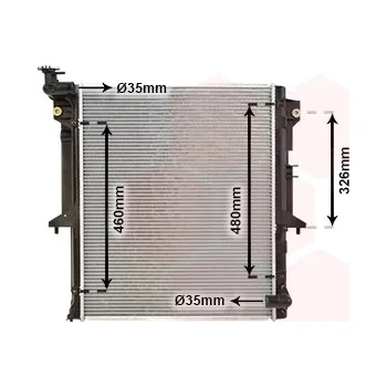 Chladič motoru Chladič, chlazení motoru VAN WEZEL 32002202