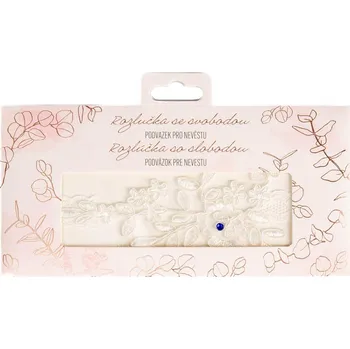 Party dekorace Bílý podvazek pro nevěstu - vel. L