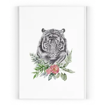 Plakát Plakát / Obraz Tygr Pololesklý saténový papír A4 - 21 x 29,7 cm