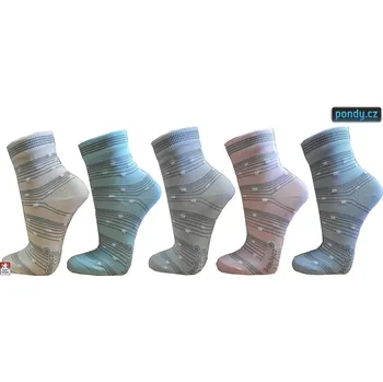Dámská móda Ponožky dámské vzorované ELASTIK R42 37-38 Mix barev