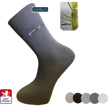 Pánské ponožky Ponožky pánské BAMBUS, snížený lem, řetízk. špice 42-44 Černá