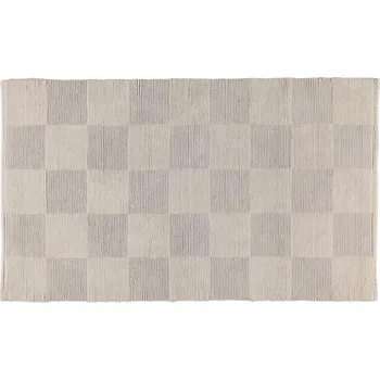 Koupelnová předložka Cawo, Koupelnový kobereček Cawo šachovnice ručně tkaný 60 x 100 cm béžový - Formadore