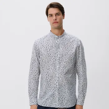 Pánská košile Reserved - Košile regular fit z egyptské bavlny - černý - 502EZ-99P - 502EZ-99P-XL