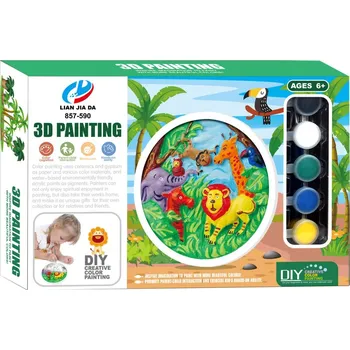 plyšák 3D malování divoká zvířata