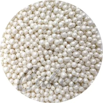 Čokoláda Cukrovo-rýžové perly bílé perleťové 5mm