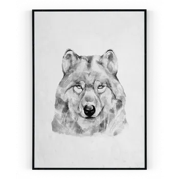 Plakát Plakát / Obraz Vlk 30 x 40 cm Pololesklý saténový papír