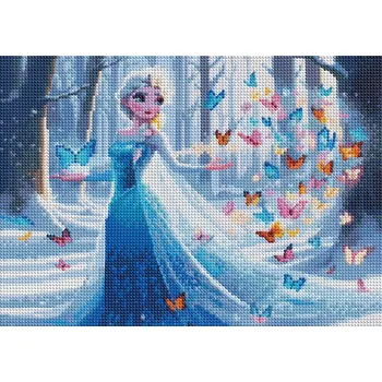 Diamantové malování Norimpex Diamantový obrázek - Motýlí víla 30 x 40 cm