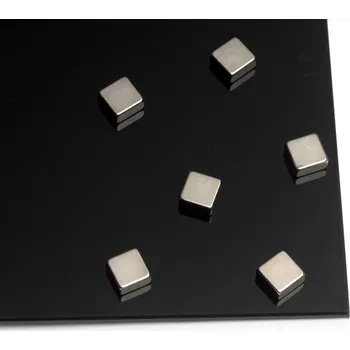 Dekorativní magnet Spoko super silné magnety - kvádry, stříbrné