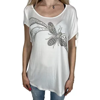 Aimainir Dámské bílé tričko s krátkým rukávem DIANA Barva: Bílá, Velikost: XL-2XL