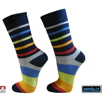 Dámské ponožky Ponožky dámské jemné FROTÉ PRUHY K401 37-38 Mix barev