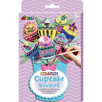 omalovánky Avenir Škrabací obrázky kytice - Dortíčky