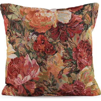 Povlak na polštářek Gobelínový povlak na polštář květy 45x45 cm Varianta: 2 lososová tmavá růže, Balení: 2 ks
