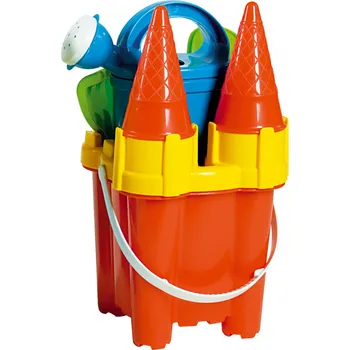 plyšák Androni Sada na písek hrad - výška 29 cm, červená