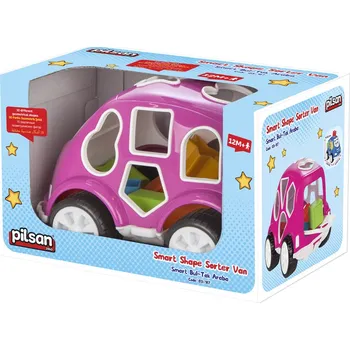 Puzzle Vkládačka růžové autíčko