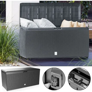 Zahradní úložný box Casaria® Úložný box Rato Plus 290 l s kolečky – antracit