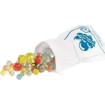 plyšák Pytlík skleněných kuliček 50 ks