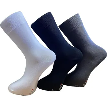 Pánské ponožky CENOVÁ AKCE Ponožky hladké, EXTRA jemný lem nestahující DIA 42-44 černá