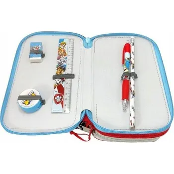 Penál Penál třípatrový naplněný Tlapková patrola