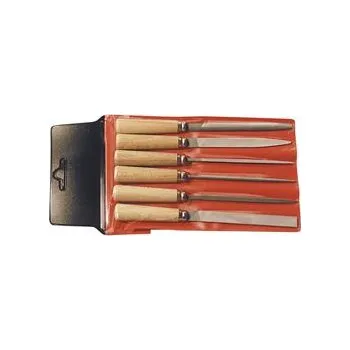 BLU-DAN sada zámečnických pilníků 6dílná 1/2 hladké 100 mm