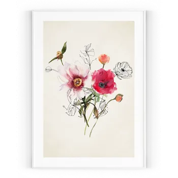 Plakát Plakát / Obraz Luční květy 40 x 50 cm Pololesklý saténový papír