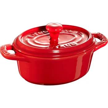 Staub, Zapékací a servírovací hrnec Mini Cocotte oválný 200 ml červený - Formadore